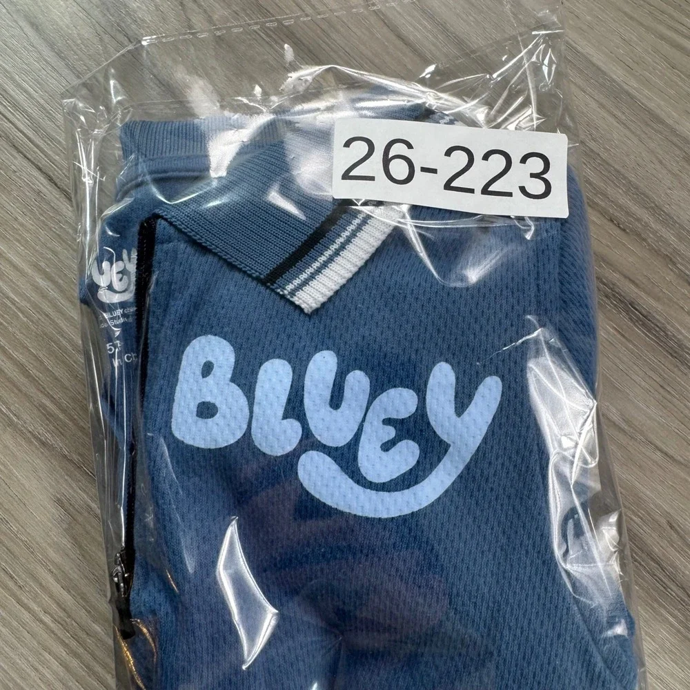 Bluey Toddler Boys Blue Quarter Zip Polo Shirt‎ Size 5T